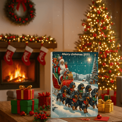 PUPCUP 2025 – Cute Dog Tag Christmas Countdown Box