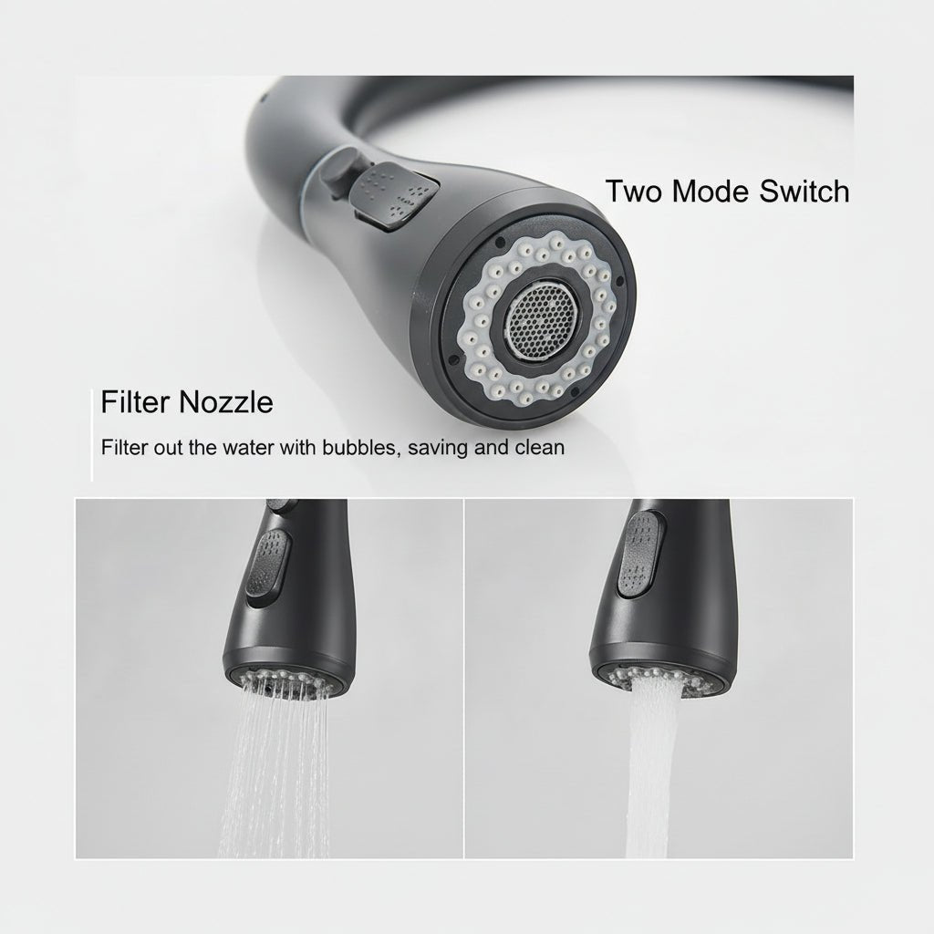 PURESTREAM – Hochbogen-Küchenarmatur mit Ausziehfunktion und modernem, minimalistischem Design 4