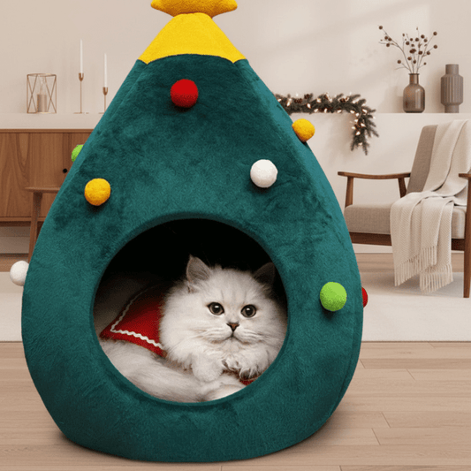 PURRHOLLY – Weihnachtsbaum-Katzenbett für ein gemütliches Wintererlebnis 0