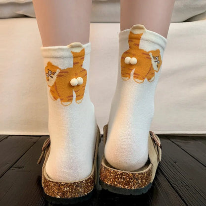 PURRSOX – Kuschelige, mittelhohe Socken mit Katzenmotiv, weich, atmungsaktiv, Unisex für ganztägigen Tragekomfort 5