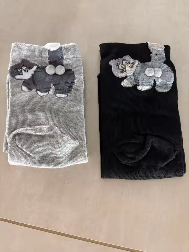 PURRSOX – Kuschelige, mittelhohe Socken mit Katzenmotiv, weich, atmungsaktiv, Unisex für ganztägigen Tragekomfort 7