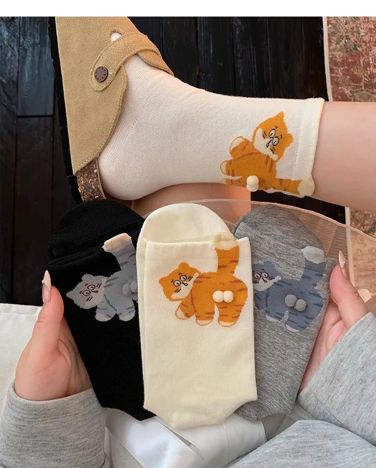 PURRSOX – Kuschelige, mittelhohe Socken mit Katzenmotiv, weich, atmungsaktiv, Unisex für ganztägigen Tragekomfort 8