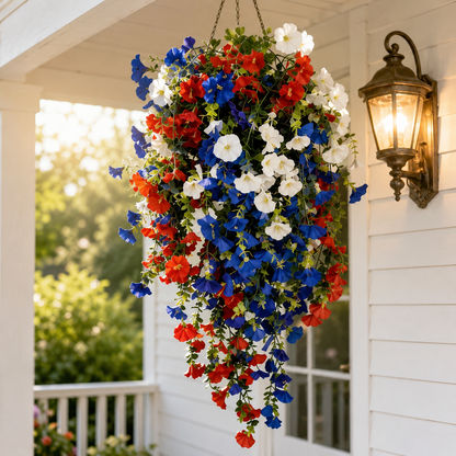 GLORYGARDEN – Dekorativer Blumenkorb mit Integrierter LED-Beleuchtung