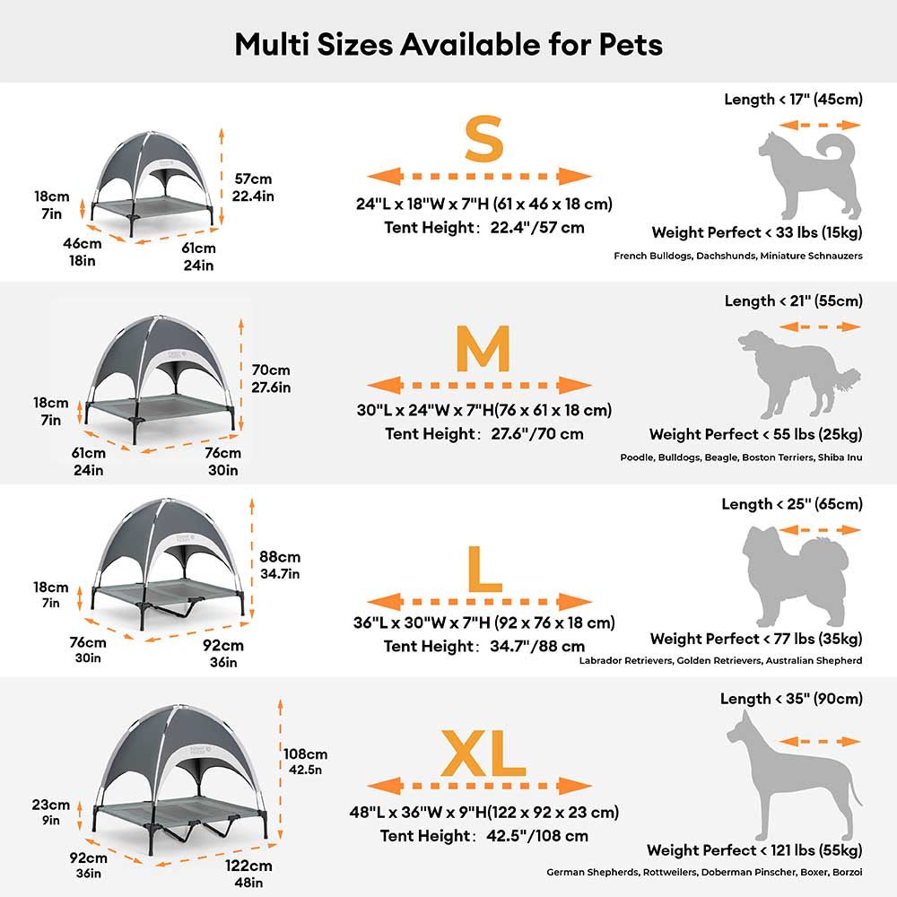 PawAir - Erhöhtes Hundebett mit Kühlmatte und UV-Schutz 7