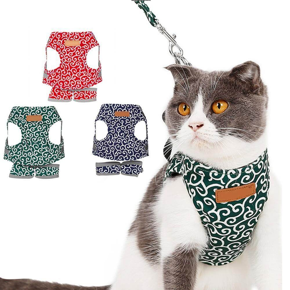 PAWVENTURE – Chaleco arnés para gatos para seguridad y comodidad
