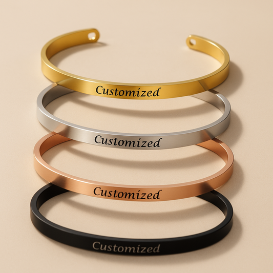 LIVAREL – Stainless Steel Bracelet with Engraving for Individual Elegance