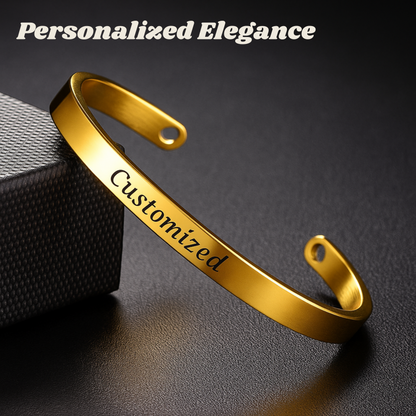 LIVAREL – Stainless Steel Bracelet with Engraving for Individual Elegance