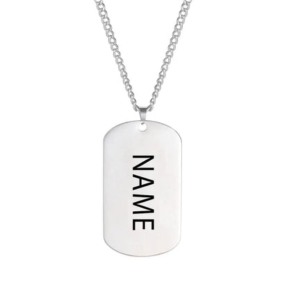 TAGNERO – Stainless Steel Dog Chain with Engraving for Men