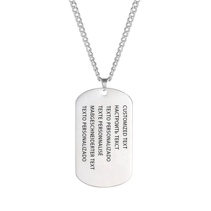 TAGNERO – Stainless Steel Dog Chain with Engraving for Men
