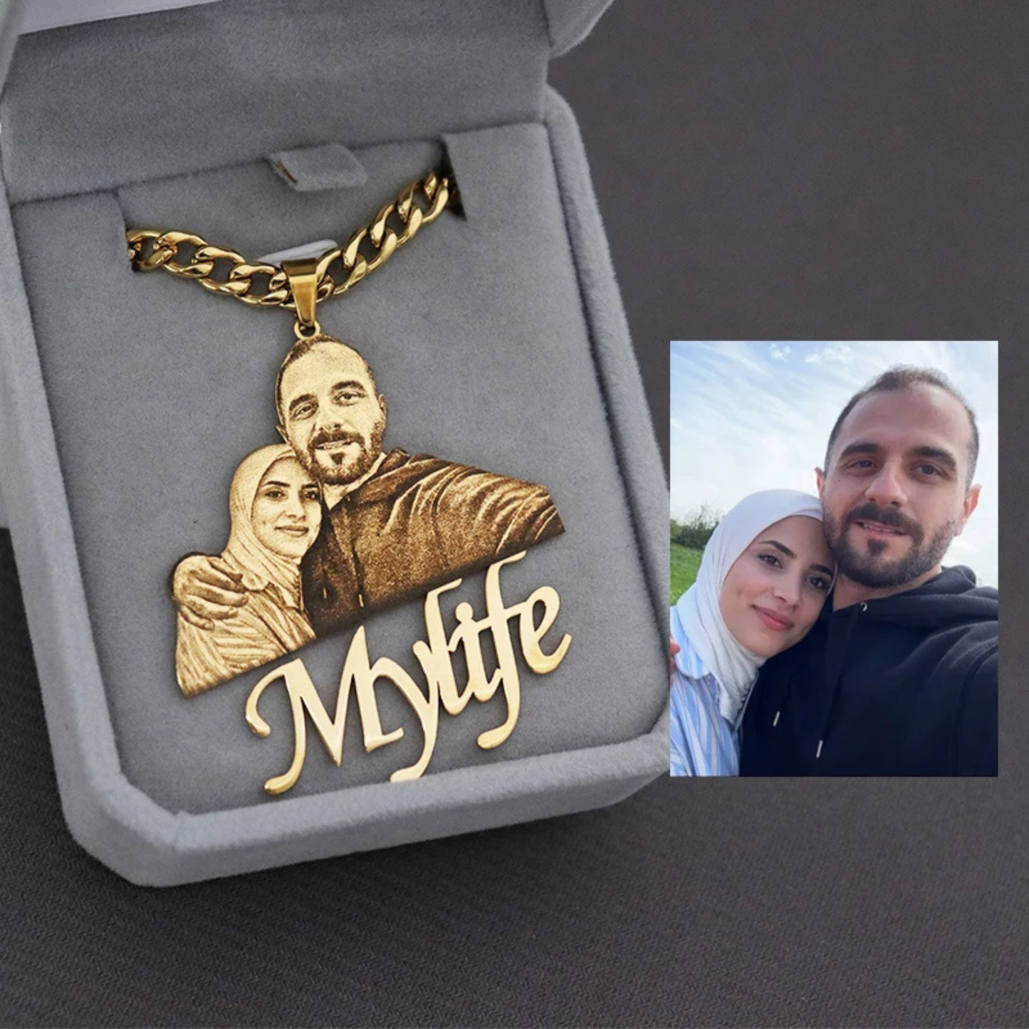 PHOTERA – Stainless Steel Necklace with Customizable Photo Pendant