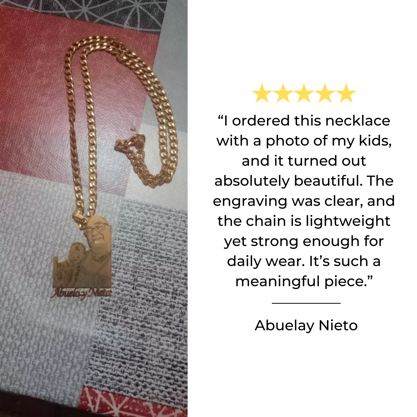 PHOTERA – Stainless Steel Necklace with Customizable Photo Pendant