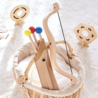 Pfeil- und Bogen-Set für Kinder - Fördert Kreativität & Motorik, Sicheres Design aus Naturholz 0