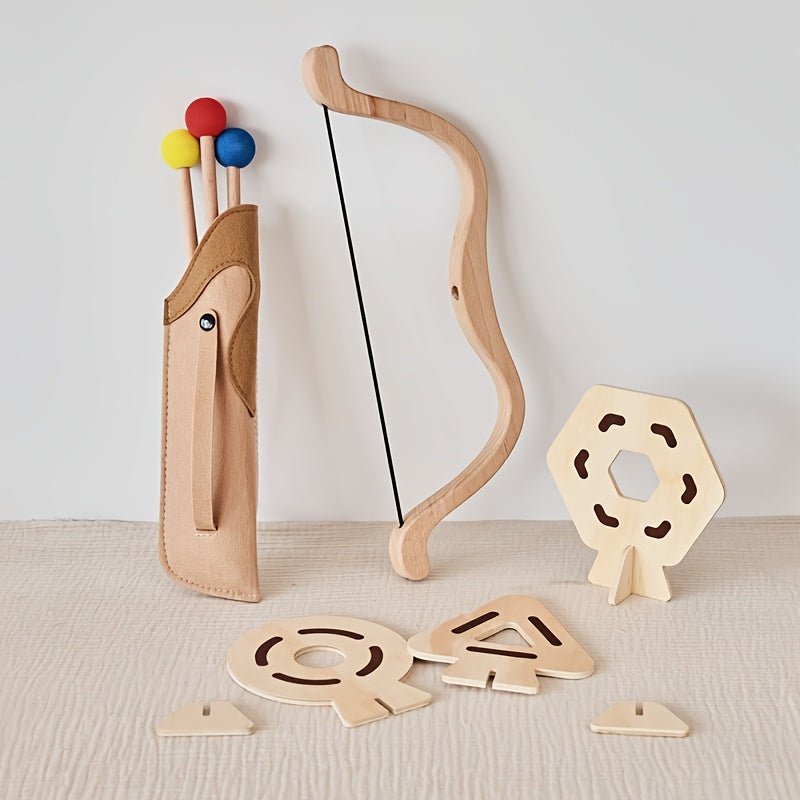 Pfeil- und Bogen-Set für Kinder - Fördert Kreativität & Motorik, Sicheres Design aus Naturholz 1