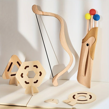 Pfeil- und Bogen-Set für Kinder - Fördert Kreativität & Motorik, Sicheres Design aus Naturholz 4