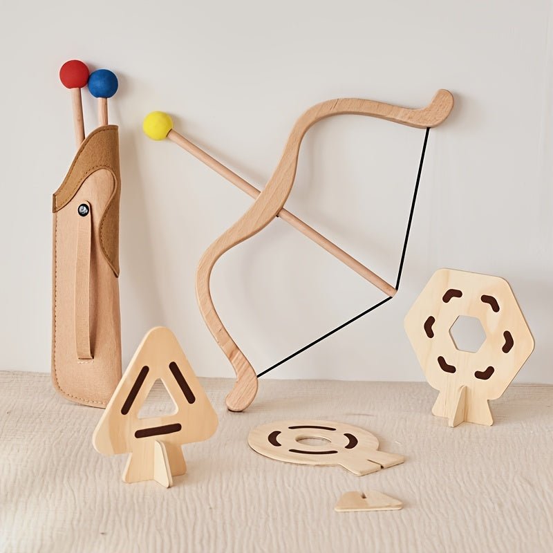 Pfeil- und Bogen-Set für Kinder - Fördert Kreativität & Motorik, Sicheres Design aus Naturholz 5