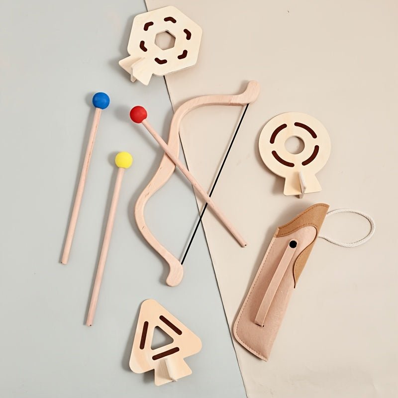 Pfeil- und Bogen-Set für Kinder - Fördert Kreativität & Motorik, Sicheres Design aus Naturholz 6