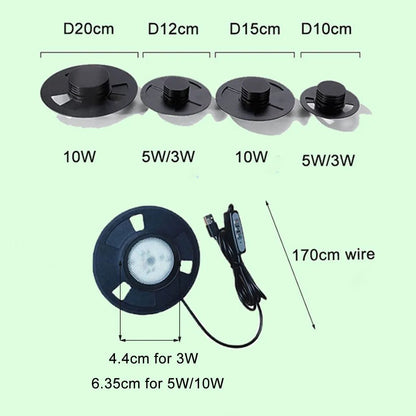 Pflanzenlampe LED Vollspektrum mit Timer und USB-Anschluss für Terrarien 1