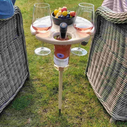 PICKY Wine Table - Portable picnic table for wine & snacks outdoors