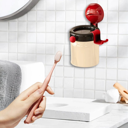 Platzsparender Zahnbürstenhalter Wand mit Saugnapf – Kein Bohren, Transparent, 10 cm Durchmesser 7
