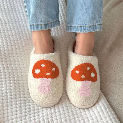 COZYHEART SLIPPERS - Plush slippers with heart design for women