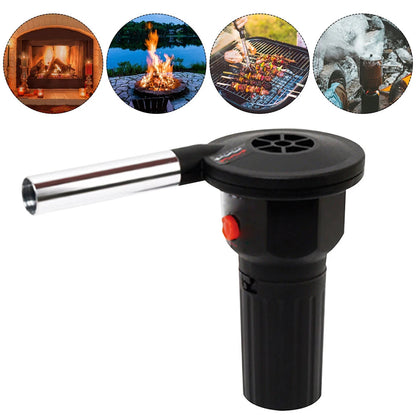 Portable Grill Blower - Portable aluminium fire bellows for quick lighting