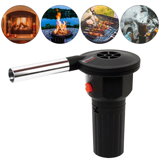 Portable Grill Blower - Portable aluminium fire bellows for quick lighting