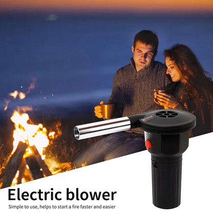 Portable Grill Blower - Portable aluminium fire bellows for quick lighting