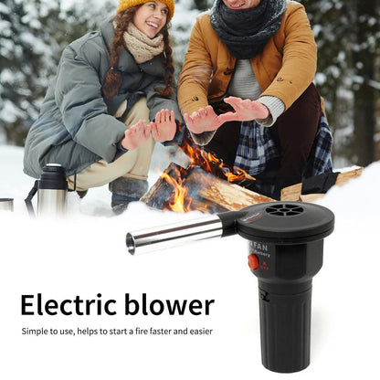 Portable Grill Blower - Portable aluminium fire bellows for quick lighting