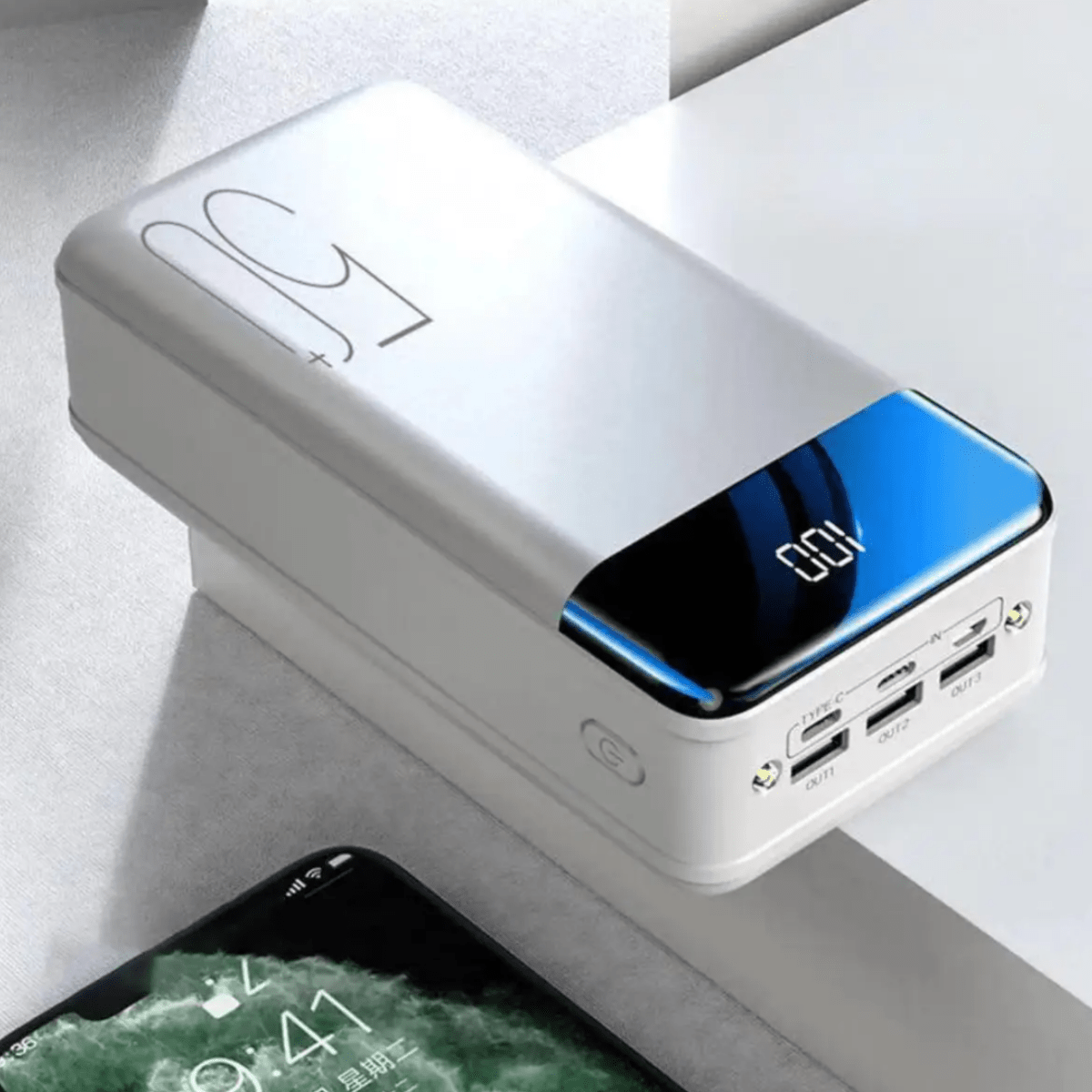 PowerMax Ultra 100K Powerbank | 100.000 mAh Kapazität | Superschnelles Laden | Tragbares Ladegerät für Telefone, Tablets und Laptops 1