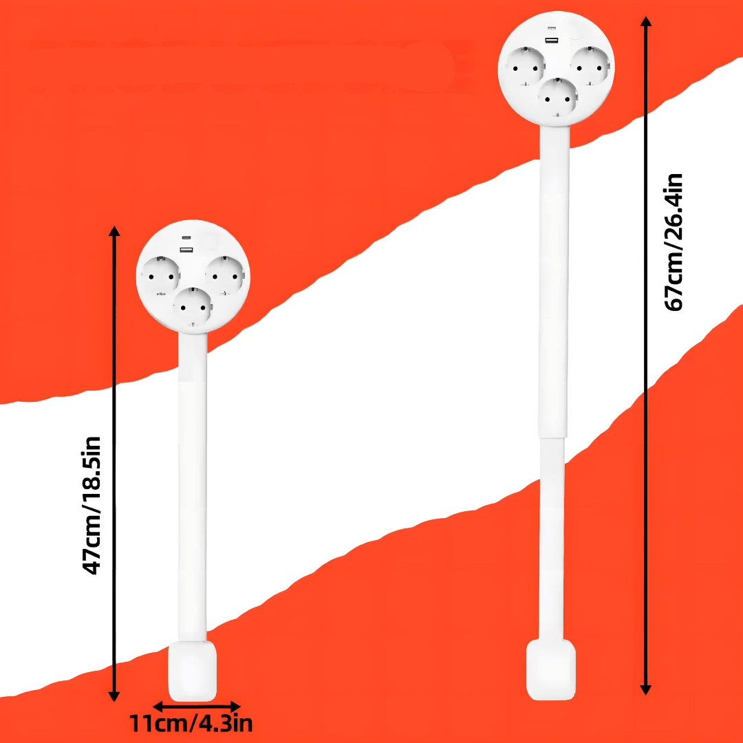 PowerReach - Ausziehbare Steckdose mit USB-Anschlüssen und 180° Drehung 2