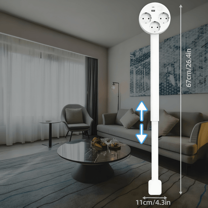 PowerReach - Ausziehbare Steckdose mit USB-Anschlüssen und 180° Drehung 3
