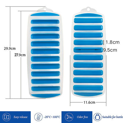 Praktische Silikon Eiswürfelform – Pop-Out Eiswürfel Für Wasserflaschen, BPA-frei 1