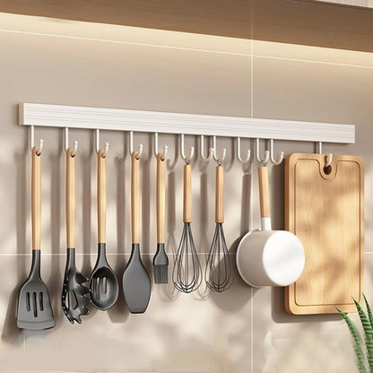 Praktischer Wand-Hakenhalter für Küchenutensilien - Ohne Bohren, Platzsparend, Robuste Konstruktion 2