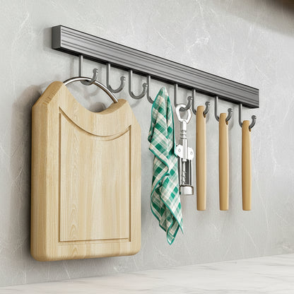 Praktischer Wand-Hakenhalter für Küchenutensilien - Ohne Bohren, Platzsparend, Robuste Konstruktion 6