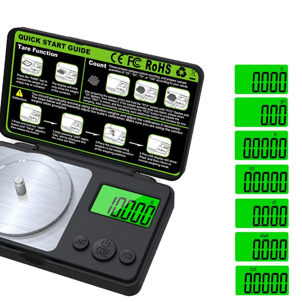 Präzise Digitale Küchenwaage - Mini Digitalwaage 100g mit Edelstahloberfläche für Exakte Messungen 2
