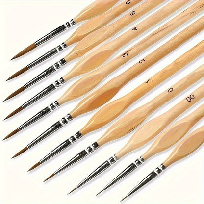 Präzisionspinsel Set für Detaillierte Malerei - Ergonomisch & Langlebig 8