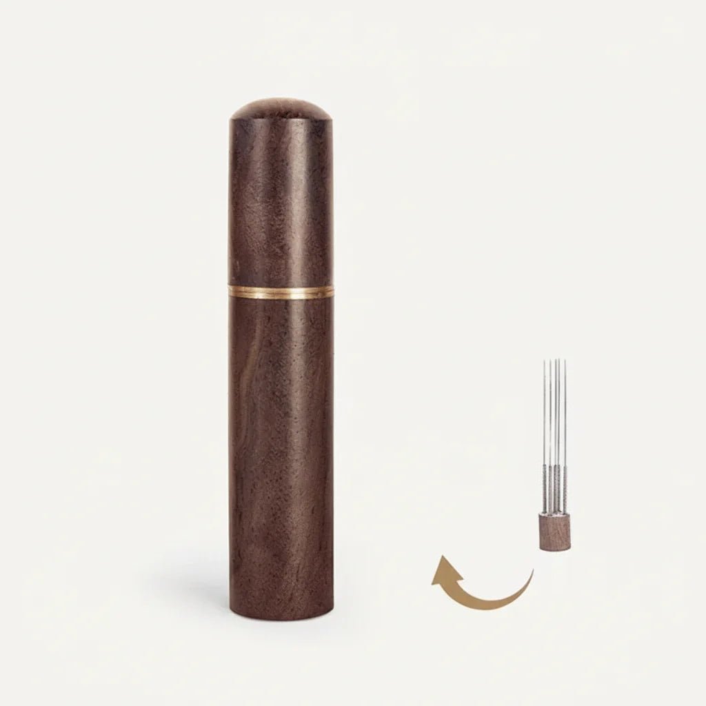 PORTAFLOW – Tamper per espresso premium con sistema di distribuzione a ago