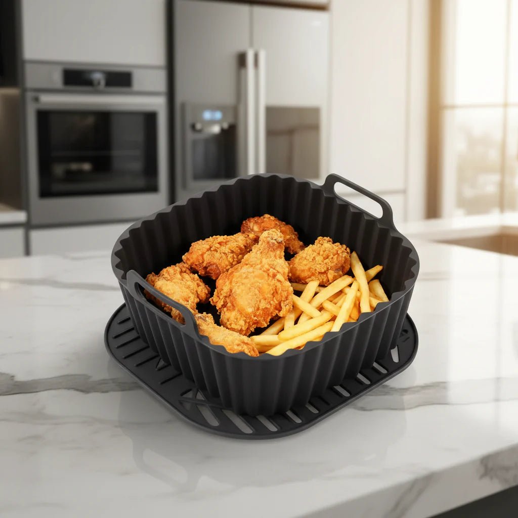 SAUBERFRY – Square Silicone Inserts for the Air Fryer, Non-Stick & Reusable (4–7 QT)