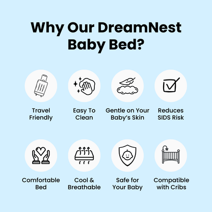 ComfyNest Almohada para bebé con inclinación – Almohada anti-regurgitación para lactantes, ergonómica y cómoda para un sueño reparador