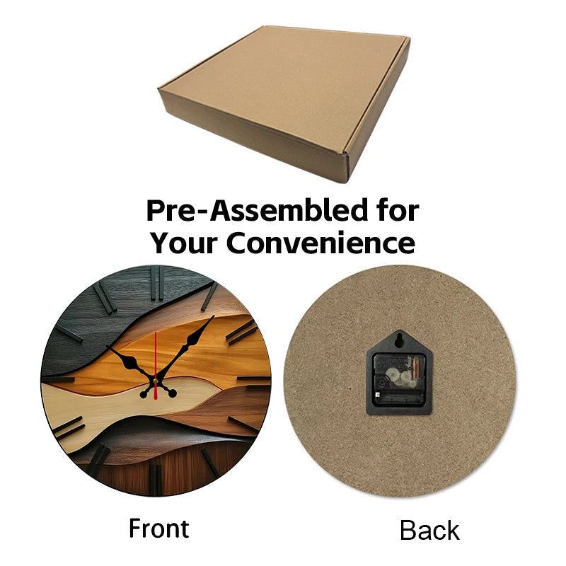 QUIETRA – Nordische geräuschlose Wanduhr aus Holz für Zuhause und Büro 5