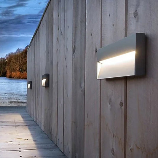 Quadratische LED Außenwandleuchte - Edelstahl, IP65, Solar, Energieeffizient 5