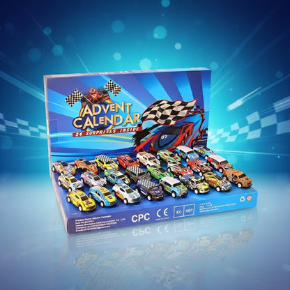 RACERVENT – 24-tägiger Weihnachts-Adventskalender mit Rennwagen-Spielzeug aus Metall 0