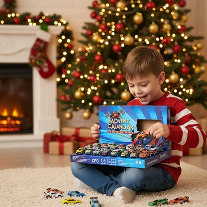 RACERVENT – 24-tägiger Weihnachts-Adventskalender mit Rennwagen-Spielzeug aus Metall 5