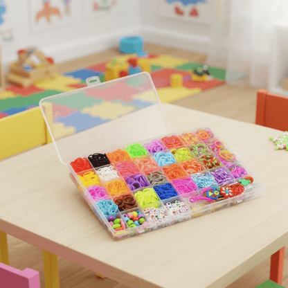 RAINBOWCRAFT – DIY-Armband-Bastelset für Kinder mit bunten Perlen 0