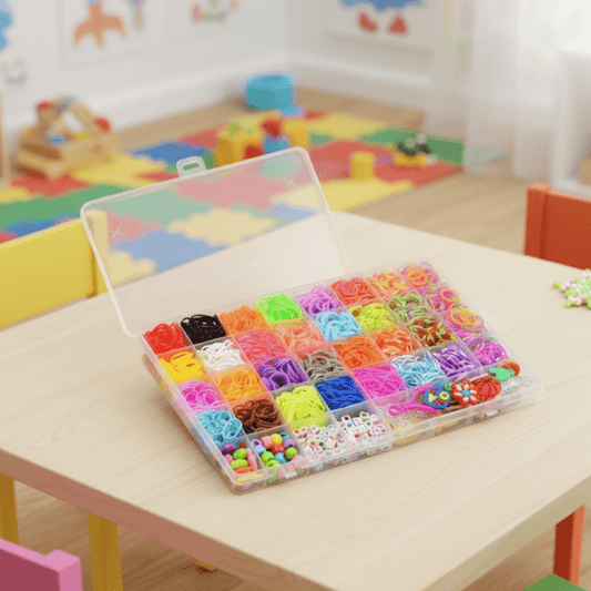 RAINBOWCRAFT – DIY-Armband-Bastelset für Kinder mit bunten Perlen 0