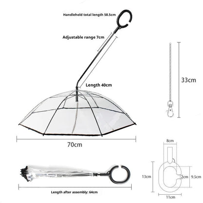 Rainguard Umbrella – Transparenter Regenschirm für Hunde