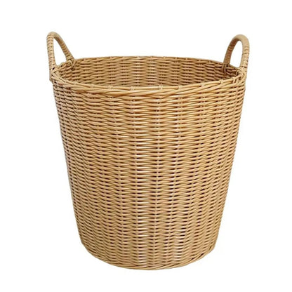 RATTANLY – Faltbarer Wäschekorb im Rattan-Stil für platzsparende Aufbewahrung 8