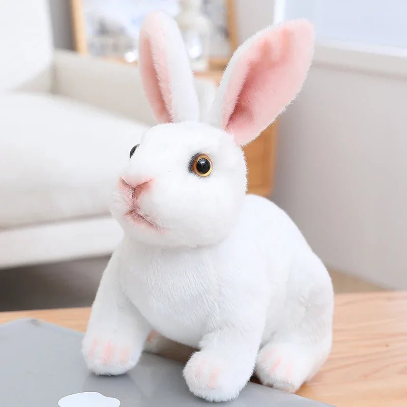 REALBUN – 20 cm großes, lebensechtes Plüschkaninchen für Wohndekoration und als Geschenk 10