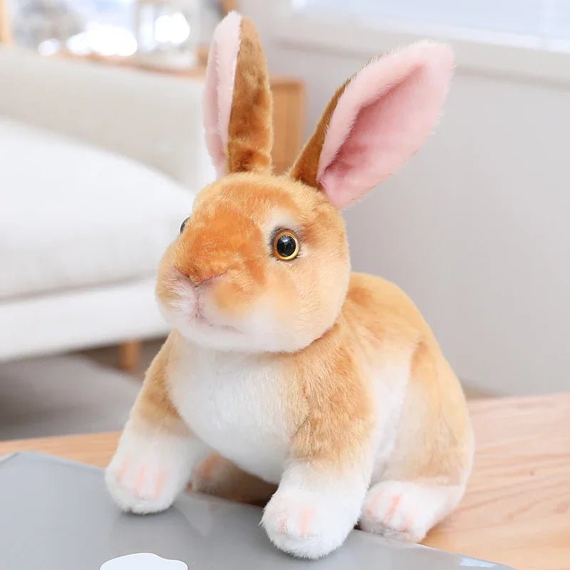 REALBUN – 20 cm großes, lebensechtes Plüschkaninchen für Wohndekoration und als Geschenk 3