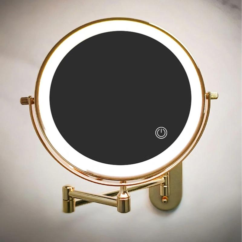 REFLECTIQ – Eleganter, wiederaufladbarer Goldspiegel mit hellem LED-Ring und 10-facher Vergrößerung 4